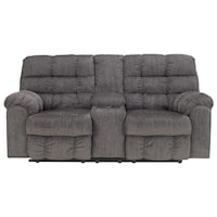 Double Reclining Loveseat with Console and Cup Holders